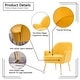 preview thumbnail 6 of 5, Moda Modern Soft Velvet Material Yellow Ergonomics Accent Chair