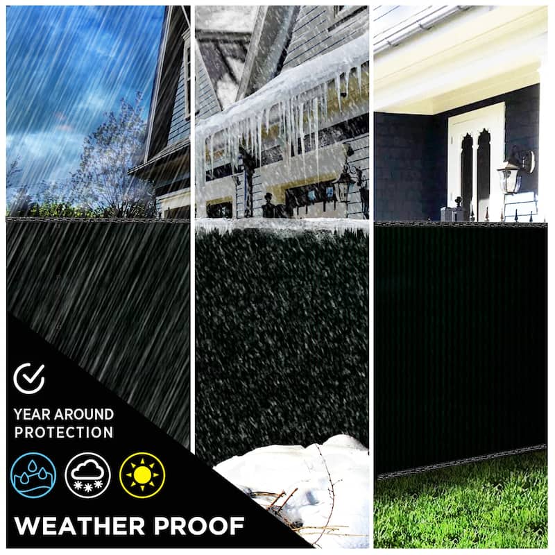 Boen Privacy Netting Black 92" x 150' With Woven Eyelets