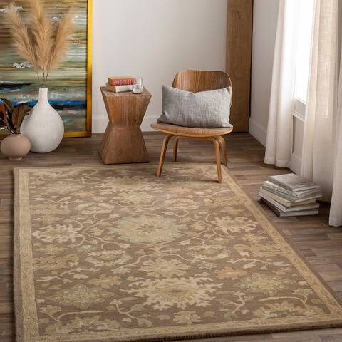 Tipton Hand Tufted Traditional Wool Area Rug