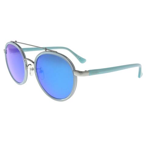 Calvin Klein CK1225S 424 Blue Round Sunglasses - 55-20-140