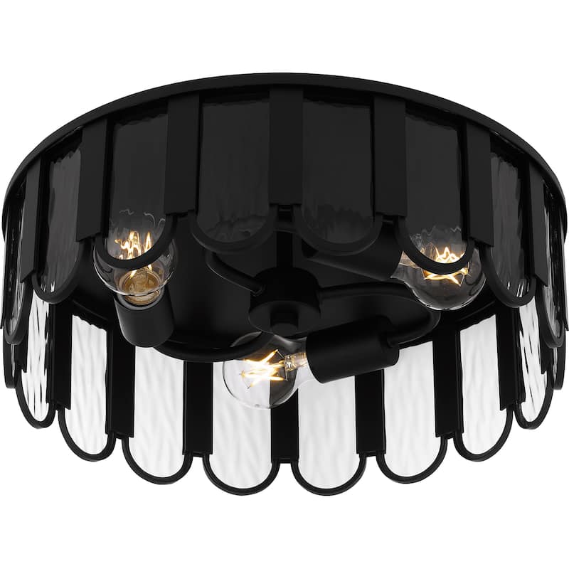 Vera 3-Light Matte Black Flush Mount