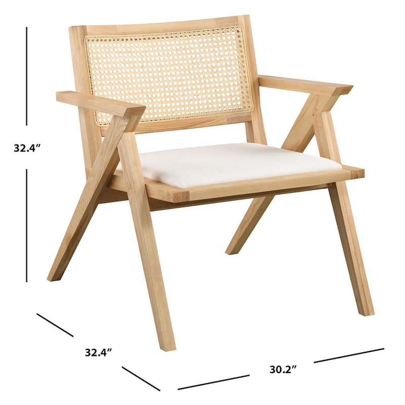 SAFAVIEH Home Krystine Rattan Accent Chair - 30"W x 32"D x 32"H