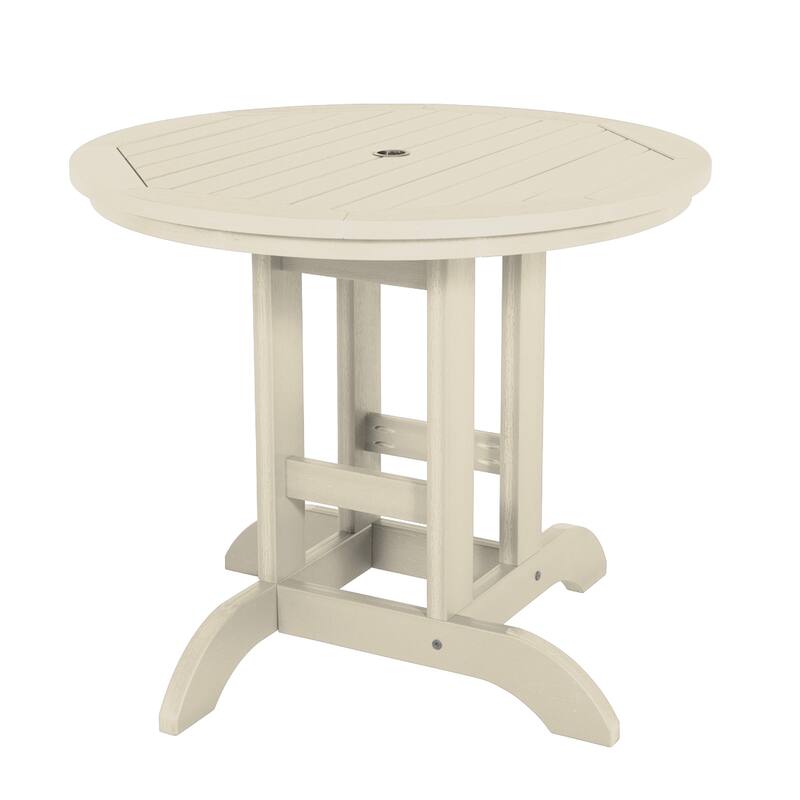 HIGHWOOD 36" Round Dining Height Outdoor Table - Whitewash