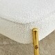 preview thumbnail 17 of 44, Roomfitters Teddy Suede Rocking Chair with Gold Legs, Cushioned Modern Accent Chair for Living Room or Office