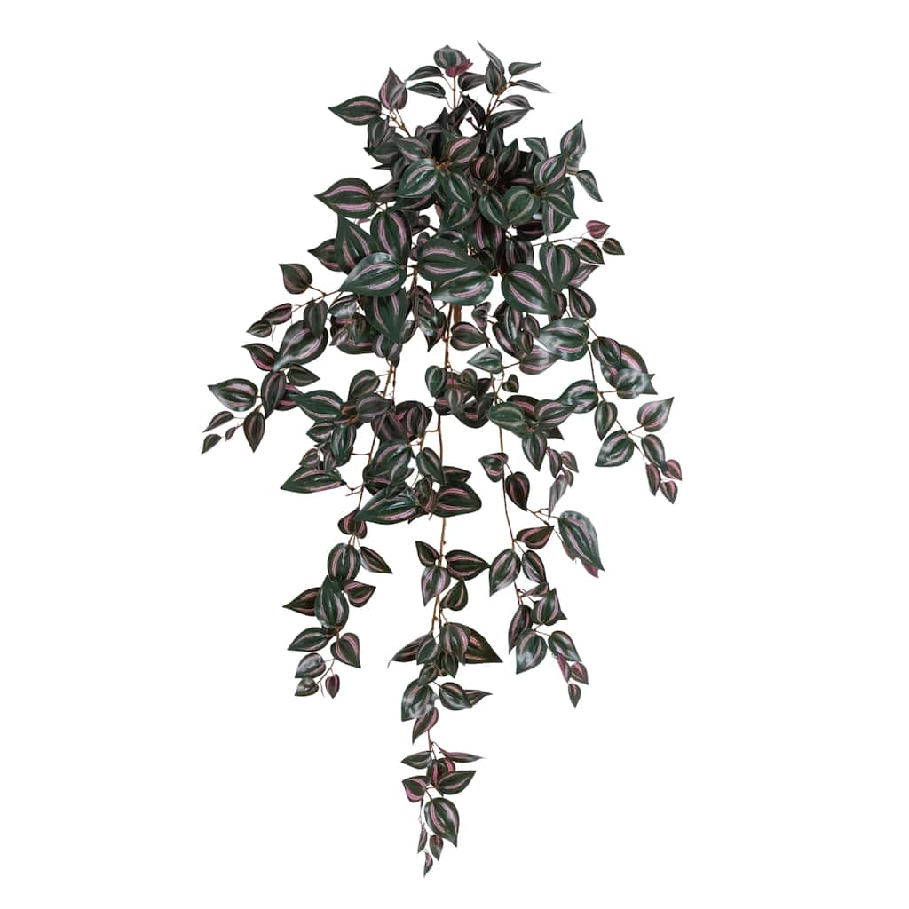 41-in UV Resistant Artificial Wandering Jew Hanging Plant - Set of 3