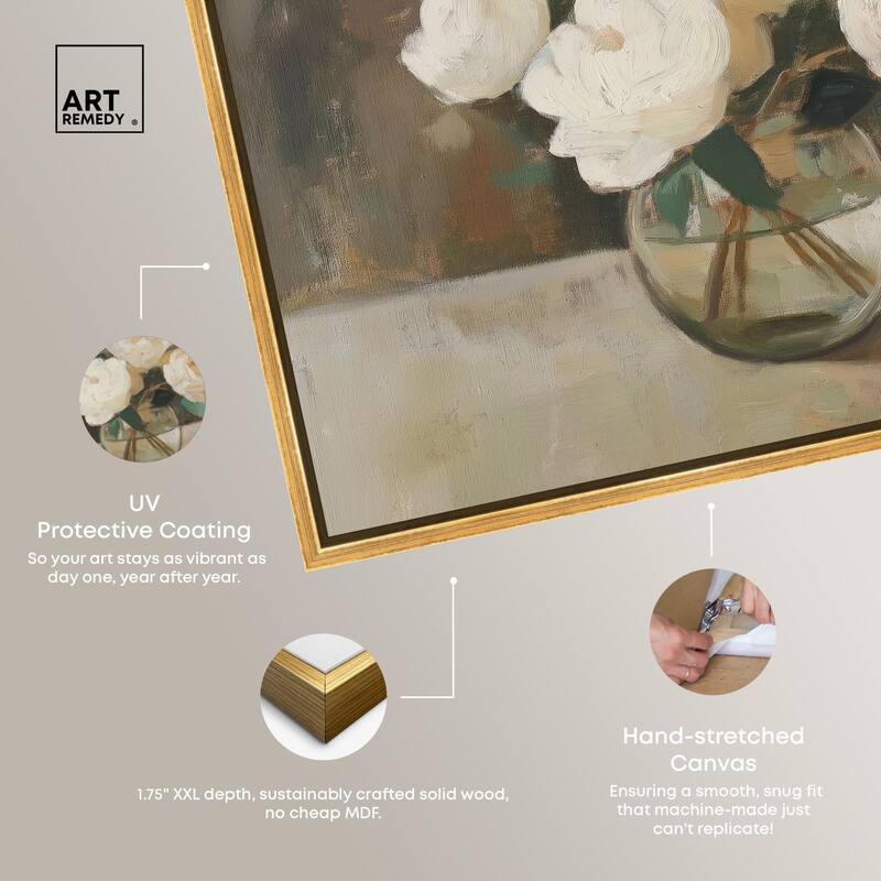 Creamy Cascade Cluster I Canvas by Art Remedy