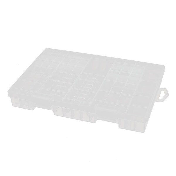 Transparent Storage Case Hard Plastic Battery Box Holder Organizer for AAA D 9V
