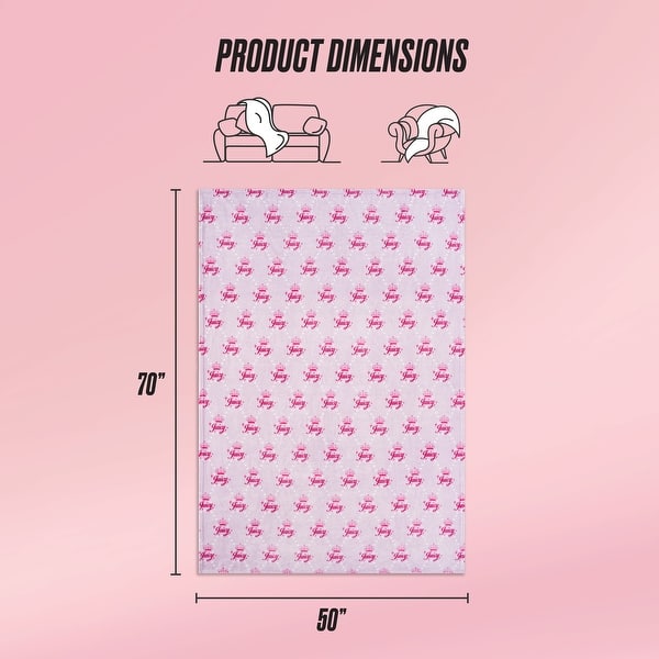 dimension image slide 14 of 18, Juicy Couture 50"x70" Plush Kids Throw Blankets
