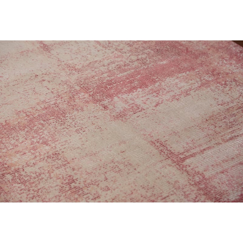 Modern Abstract Indian Area Rug Handmade Wool Carpet - 4'10"x 8'1"