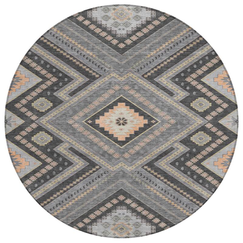 HomeRoots Tribal Transitional Rectangle Outdoor Rug