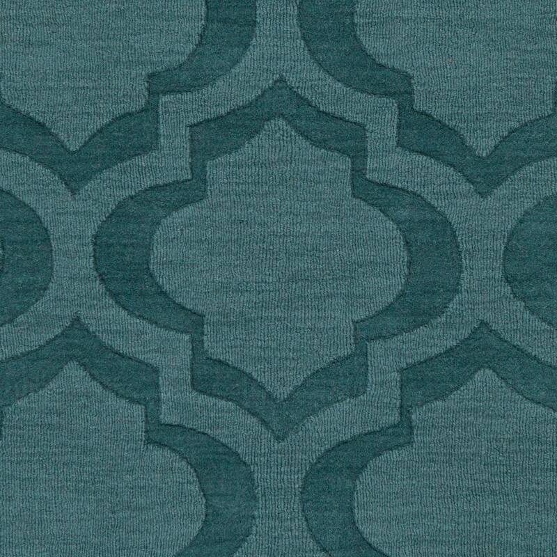 Hand-Woven Ali Tone-on-Tone Moroccan Trellis Wool Rug (6' x 9')