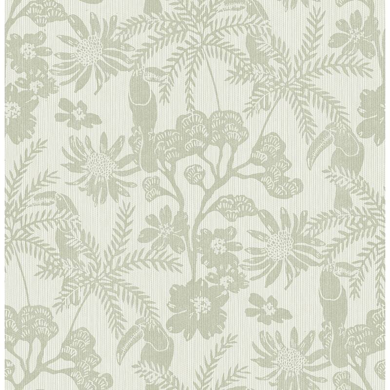 A-Street Prints Jacaranda Sage Tropical Trail Wallpaper