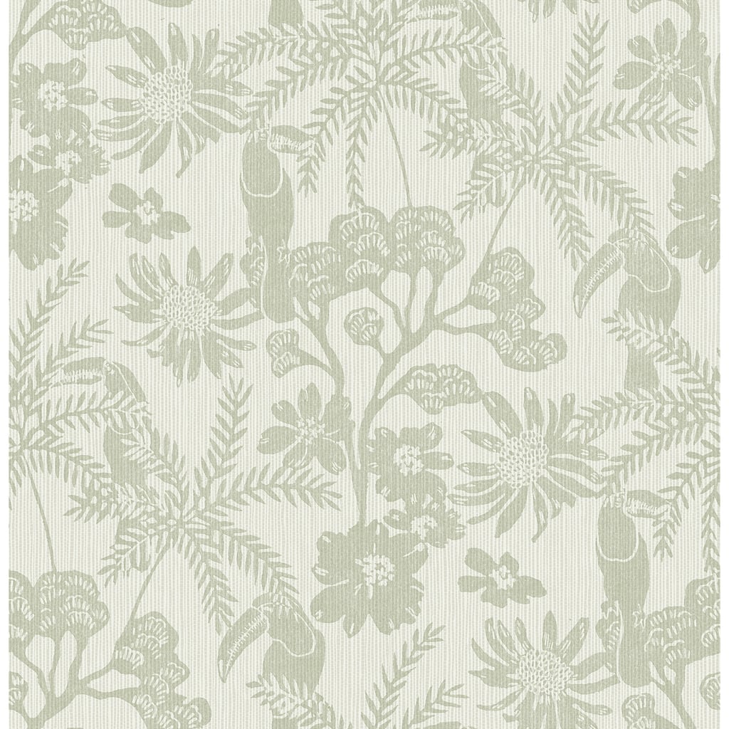 A-Street Prints Jacaranda Sage Tropical Trail Wallpaper
