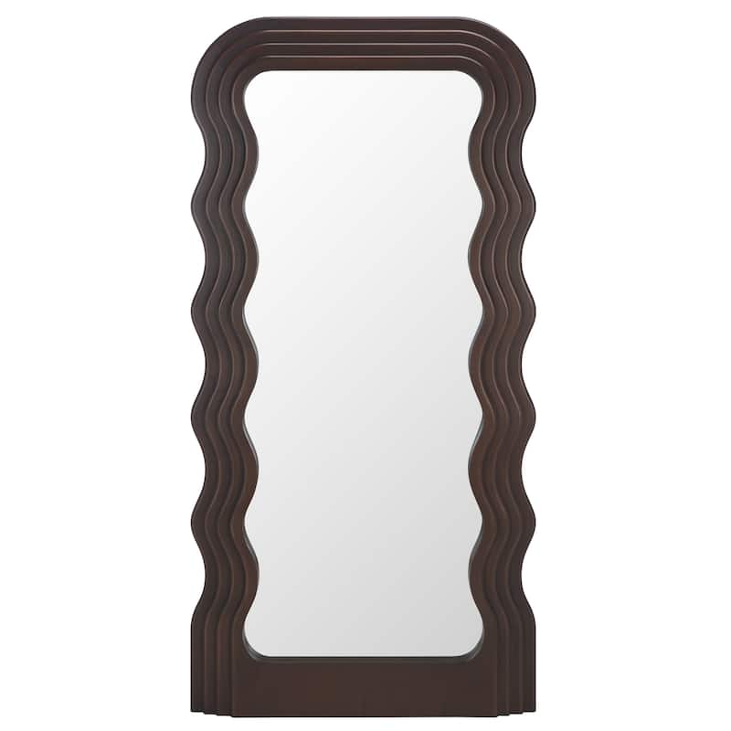 SAFAVIEH Home Mahya 63-inch Mirror - 31.5"W x 2"D x 63.3"H - Walnut