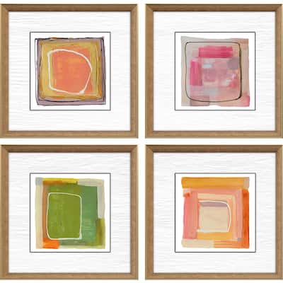 Bold Gesture S/4 Framed Art Giclee Under Glass