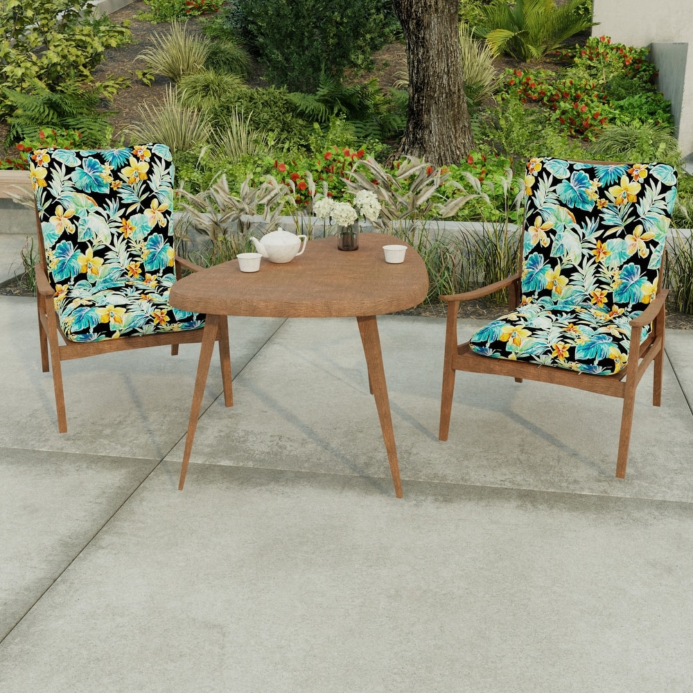 21" x 38" Outdoor Chair Cushion with Ties and Loop - 38'' L x 21'' W x 3.5'' H