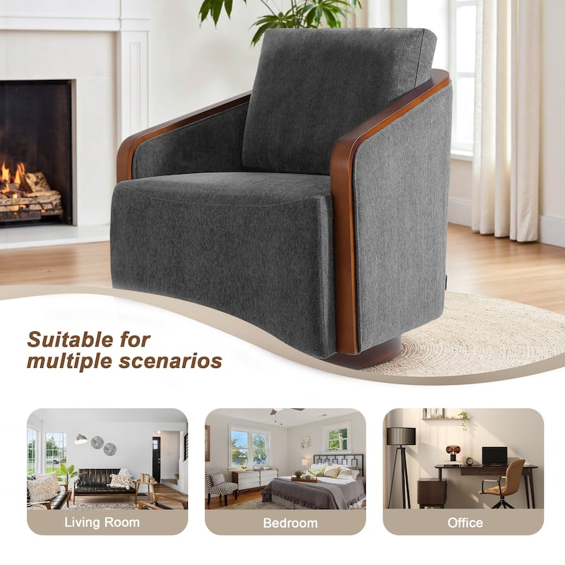 Modern Upholstered Swivel Accent Chair