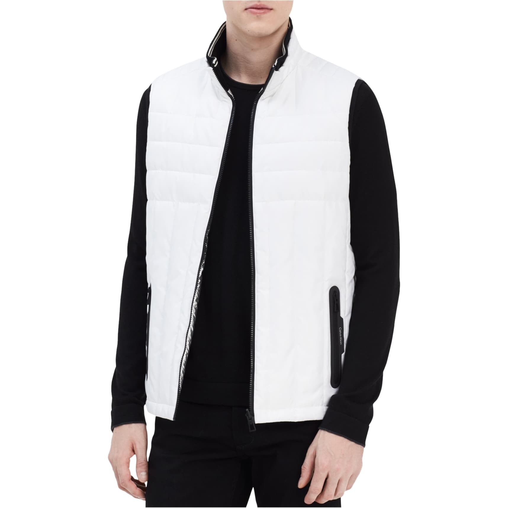 calvin klein white jacket mens