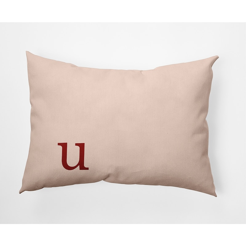 Modern Monogram Decorative Throw Pillow - 14" x 20" - u