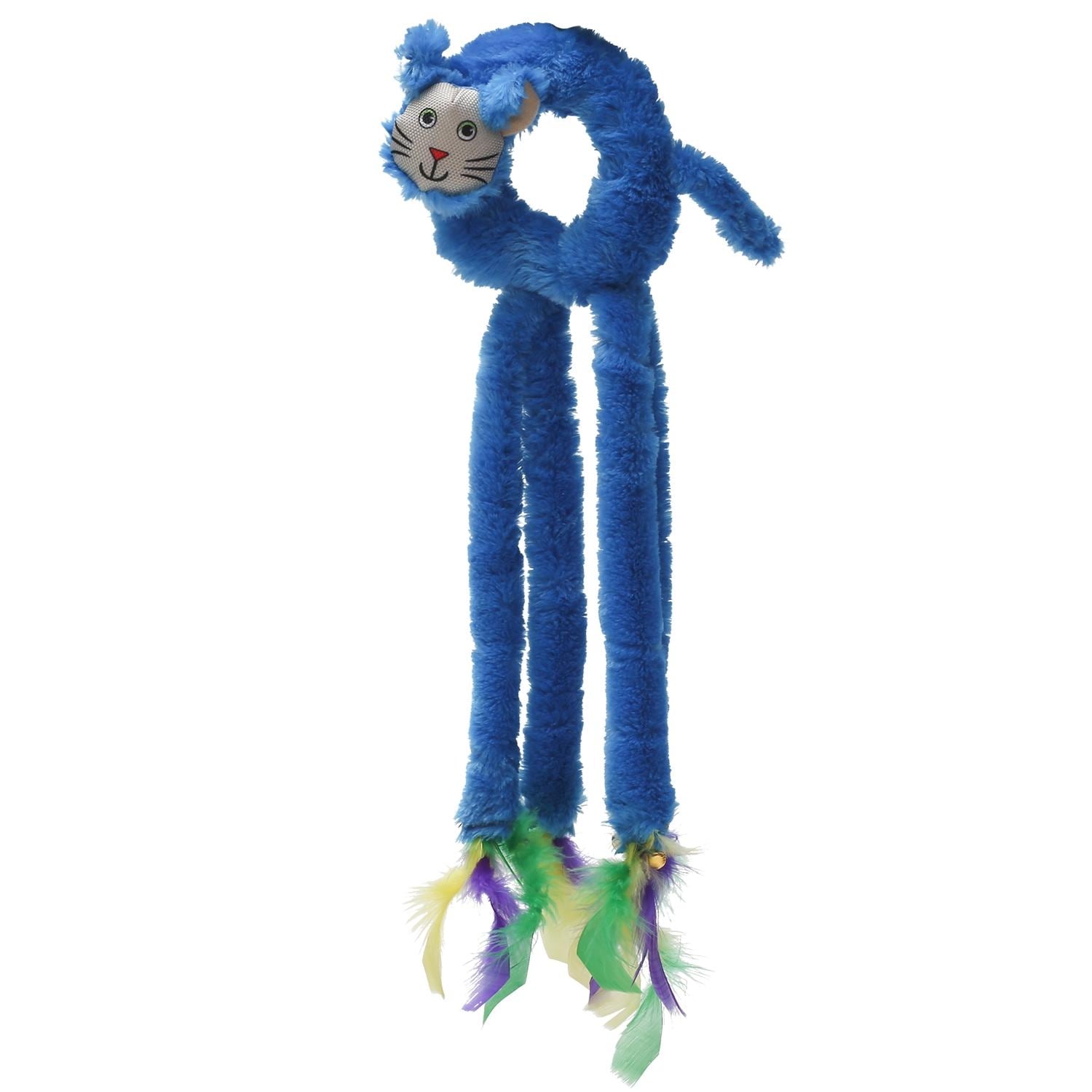 Shop Klawz Cat Toyz Doorknob Dangler By Happy Tails Blue Mouse Overstock 26620829