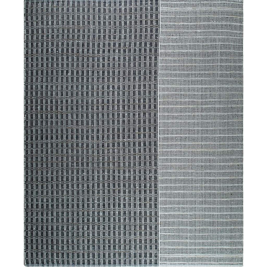Home Decor EORC Natural Gold Contemporary Geometric Flat Weave Area Rug Stylish and Versatile Rug for Enhancing the Comfort