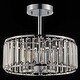 preview thumbnail 13 of 17, CO-Z 12" Modern 3-Light Crystal Semi Flush Mount Chandelier with Drum Shade