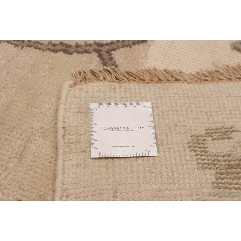 ECARPETGALLERY Hand-knotted Modern Oushak Beige Wool Rug - 9'4 x 11'11