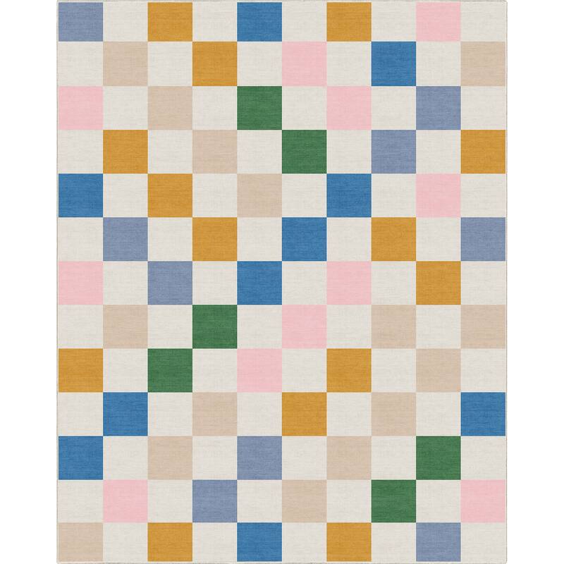 Well Woven Apollo Square Modern Geometric Flat-Weave Area Rug