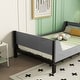 preview thumbnail 6 of 32, Wooden platform bed with headboard and footboard
