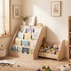 preview thumbnail 4 of 18, Costway Kids’ Bookshelf & Toy Storage Organizer with Rolling Drawer Natural