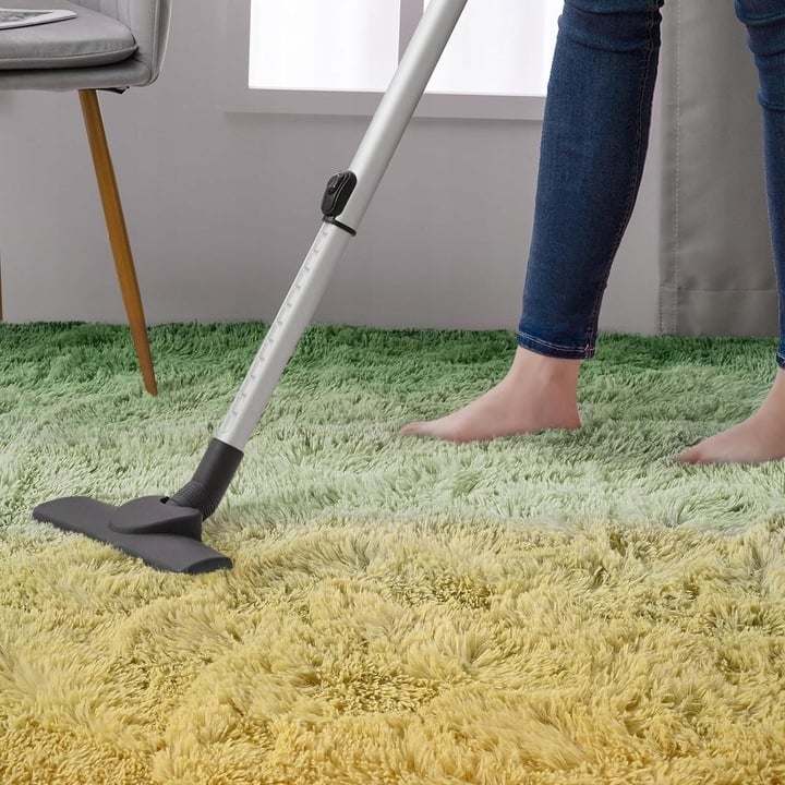 Shaggy Home Decor Carpet Luxury Gradient Rug for Living Room Bedroom