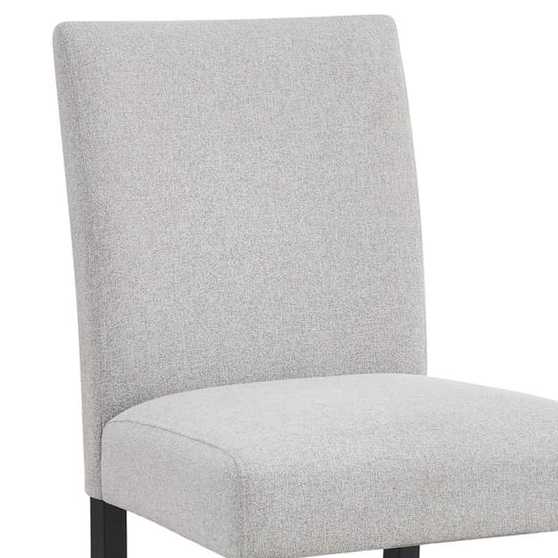 Riac Set of 2 Counter Height Chairs, Black Wood, Dove Gray Fabric Seat