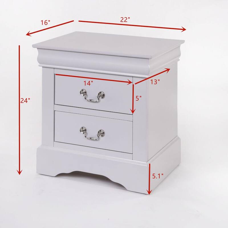 Modern Nightstand with 2 Drawers