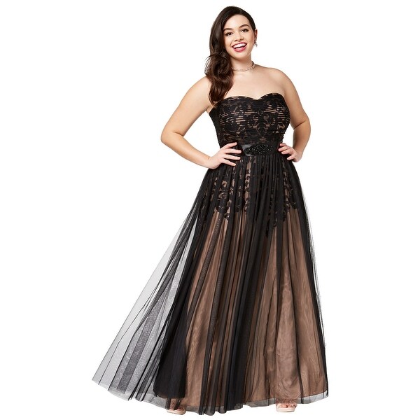 plus size tulle gown