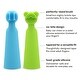 preview thumbnail 2 of 2, oogiebear fingerbrush and tongue scraper - Blue and Green