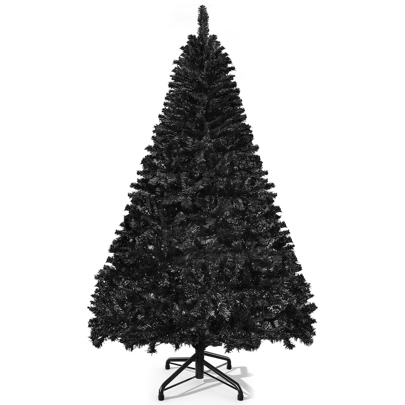 6/7.5FT Halloween Black Spruce Artificial Christmas Tree