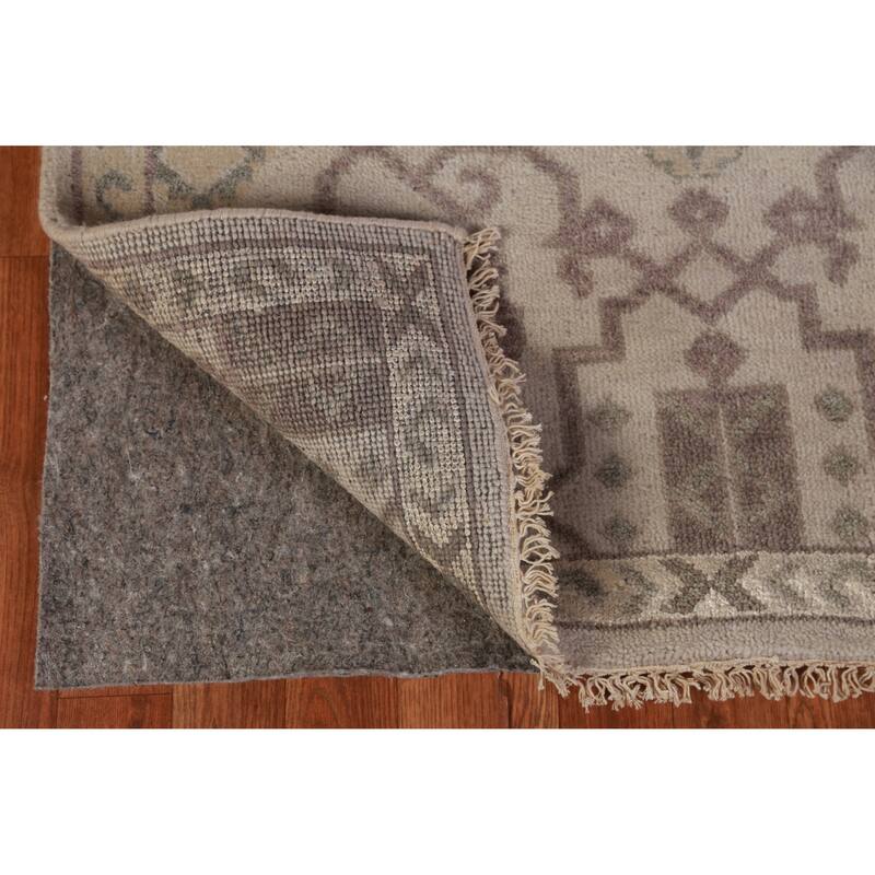 Hand Knotted Oriental 100% Wool Carpet Traditional All-Over Beige & Ivories Heriz (serapi) Area Rug - 8' 10'' X 5' 11''