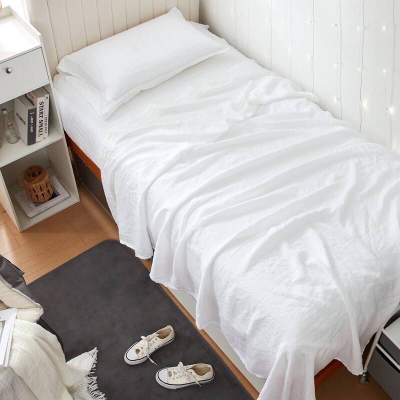 Dark Sky Reserve® - Portugal Made 100% Linen Sheet Set - White