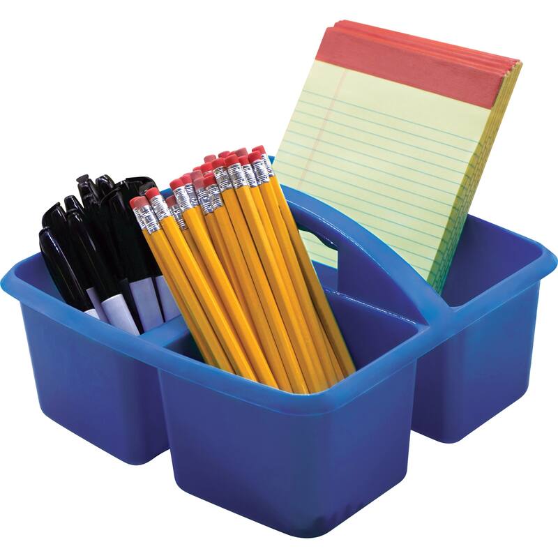 Teacher Created Resources Blue Plastic Storage Caddy, Pack of 6
