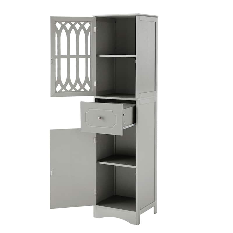 Bathroom Cabinet with Drawer and Doors