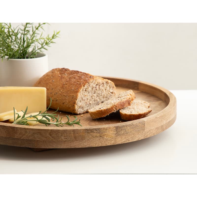 Kate and Laurel Halsey Round Lazy Susan Tray