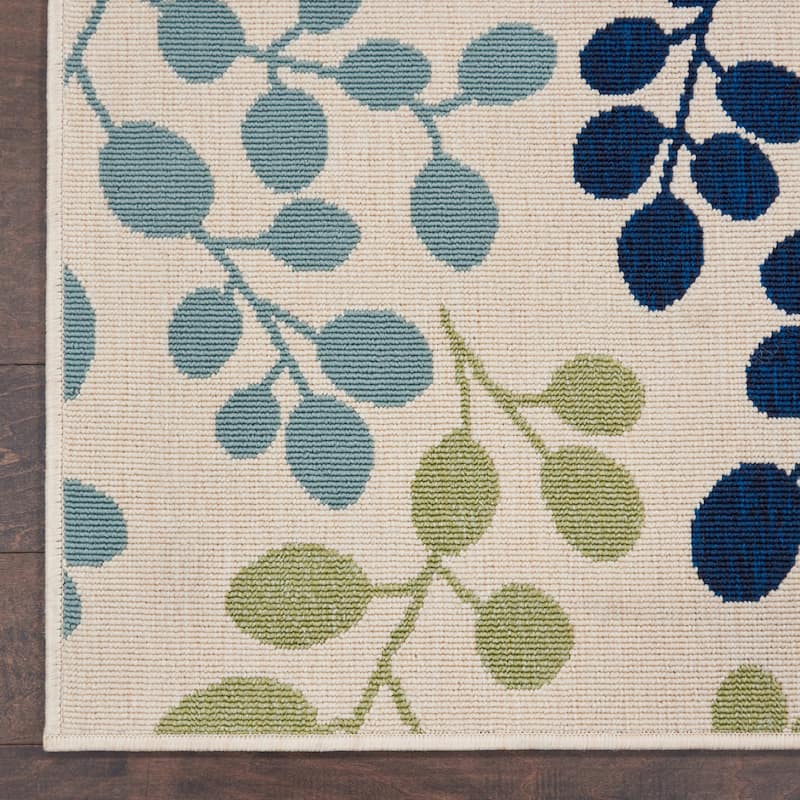 Nourison Caribbean Indoor/Outdoor Modern Floral Area Rug