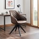 preview thumbnail 27 of 89, Art Leon Classical Swivel Office Accent Chair with Wood Legs