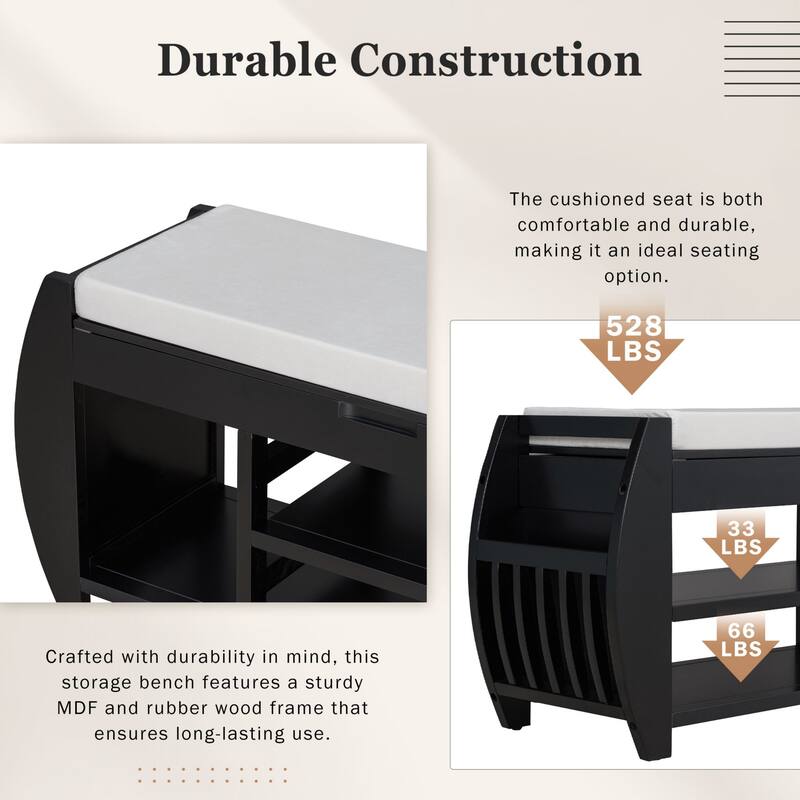 Vintage Multifunctional Storage Bench