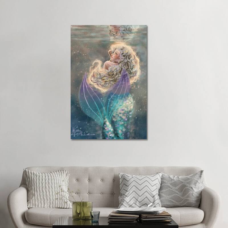 iCanvas "Ste-Anne Mermaid Under The Water" by Anastasia Tsai Canvas Print - 48x32x1.5