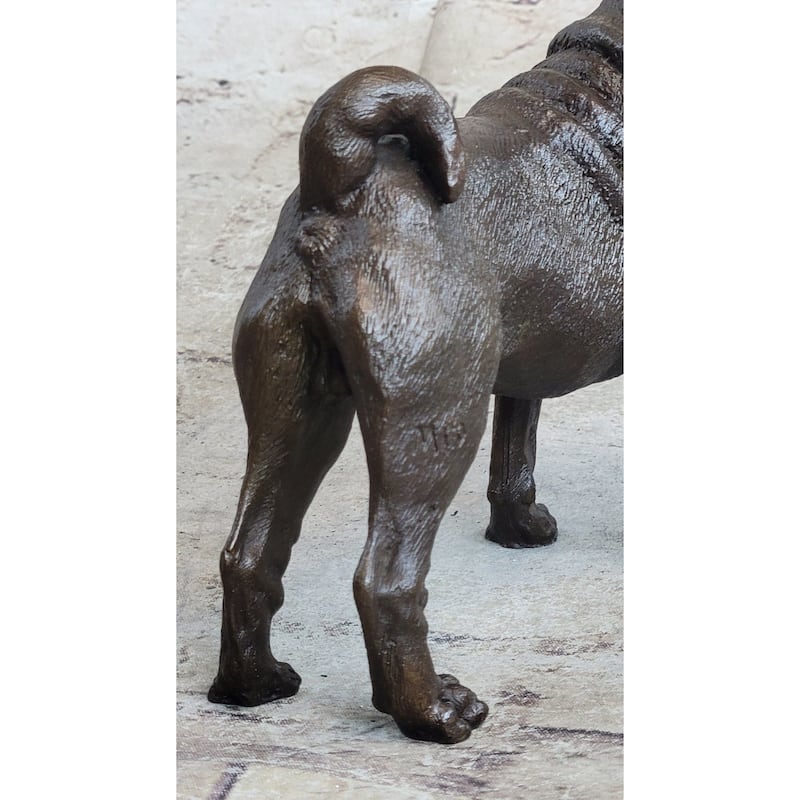 Hot Cast Bronze Shar Pei Dog Sculpture Statue Figurine Original Art
