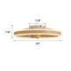preview thumbnail 2 of 5, Jewelair 20 in. White Flush Mount Low Profile LED Ceiling Fan Faux Oak Farmhouse Ceiling Fan with Lights - 20in.