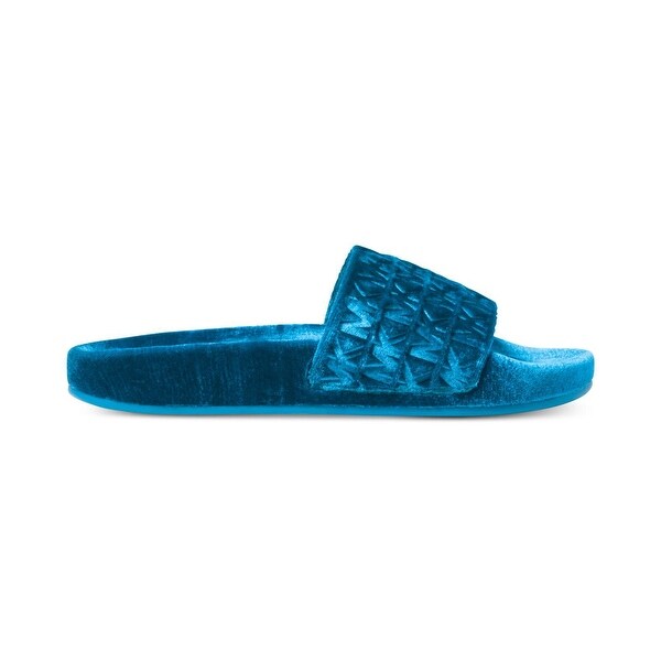 michael kors slides womens blue