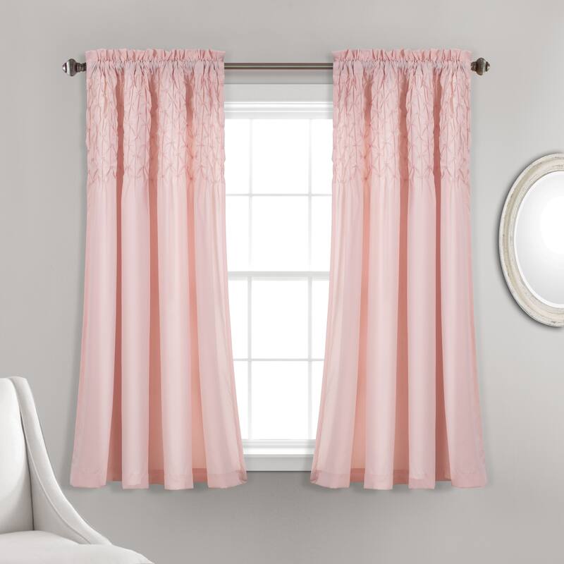 The Gray Barn Sunset Hollow Window Curtain Panel Pair - 63 Inches - Blush