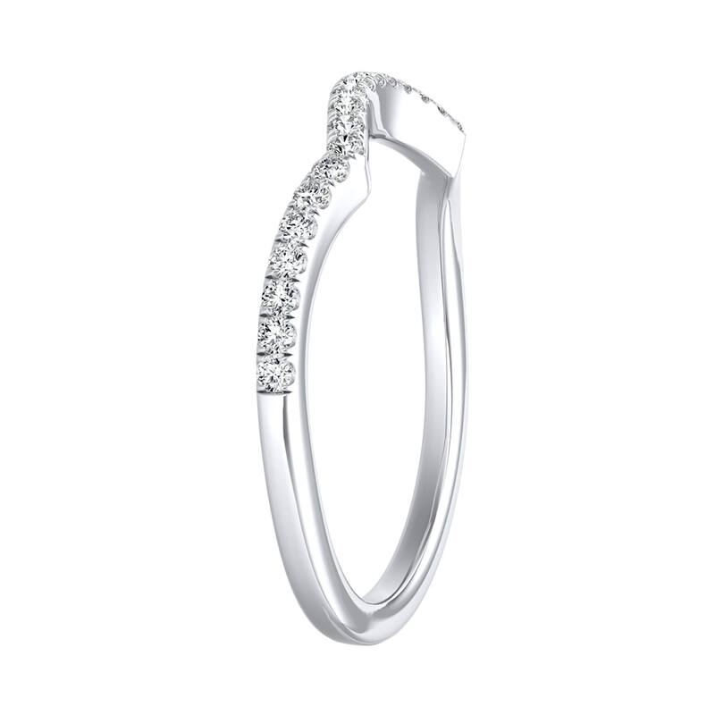 Auriya 1/6ctw Curved Diamond Wedding Band 18k Gold